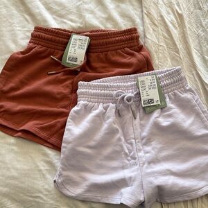 Burnt orange and Lavender Shorts Set